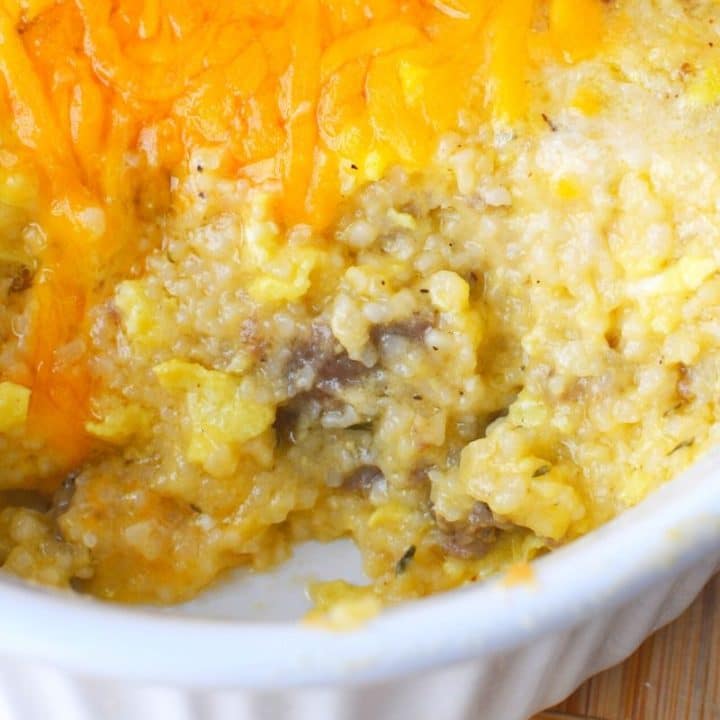 Sausage Grits Casserole with Cheese