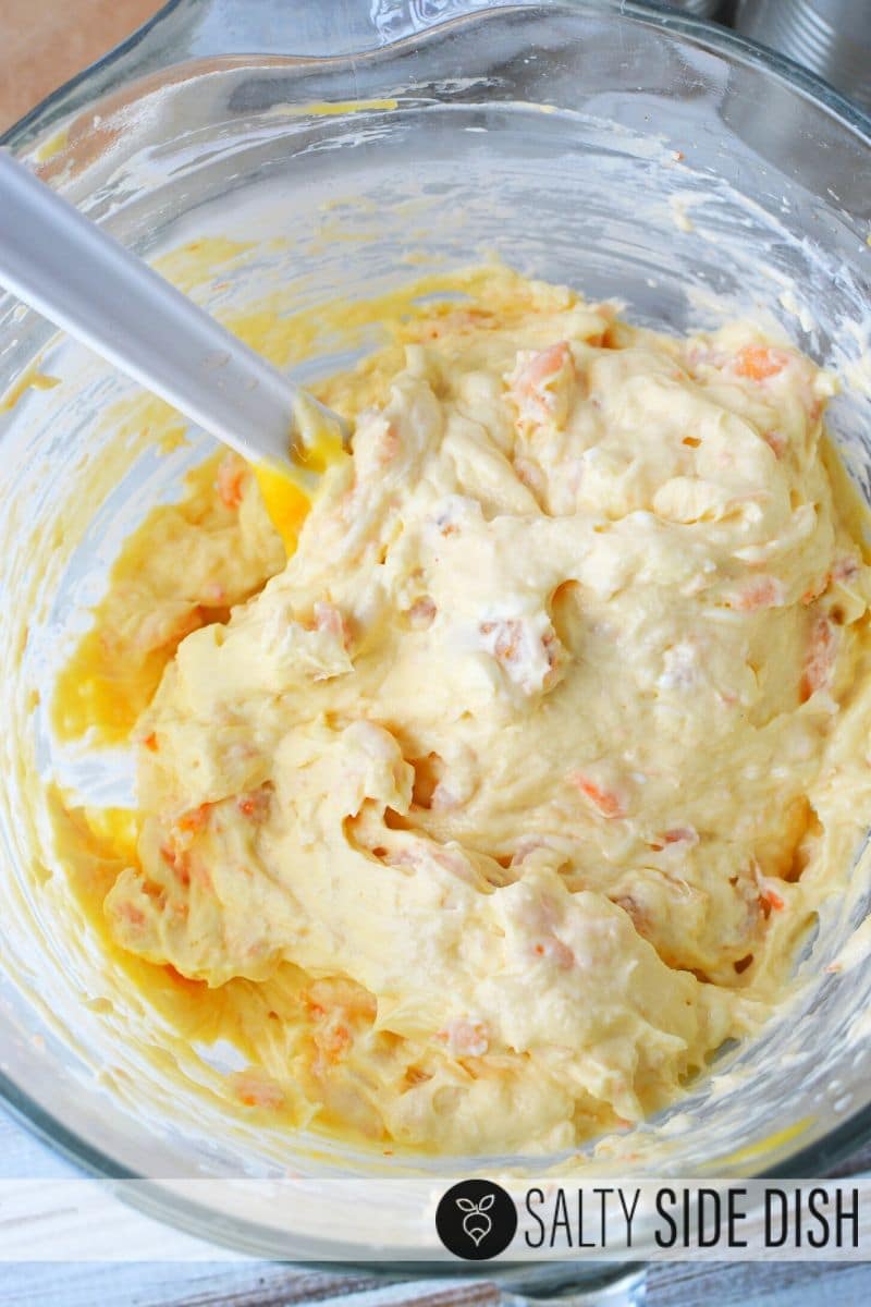 Create a cheese mixture by adding and stirring in soup and cream cheese before adding shrimp