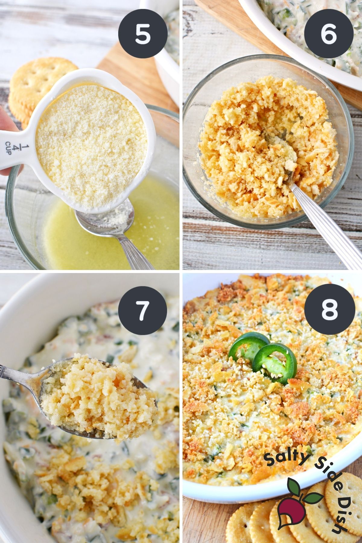 Super Cheesy Jalapeno Popper Dip with Panko Salty Side Dish
