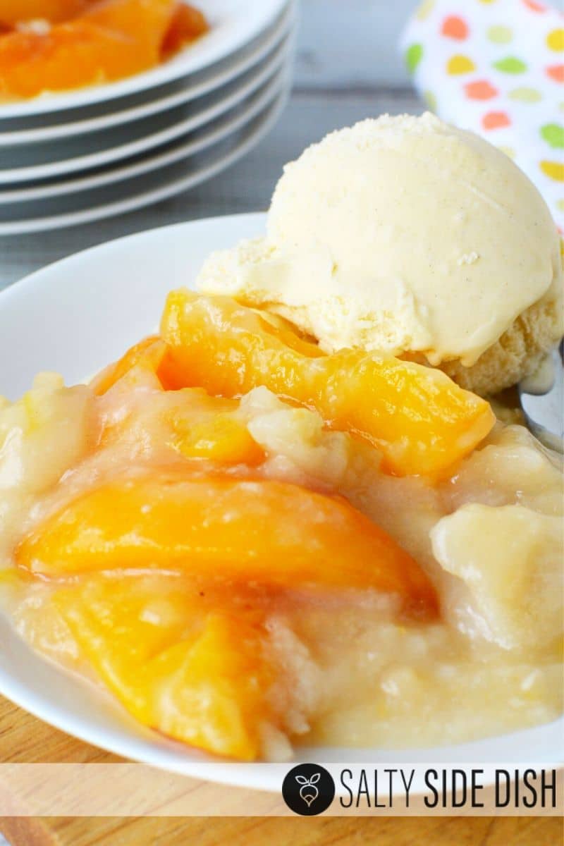 Peach Cobbler Dump Cake Recipe (SLOW COOKER)