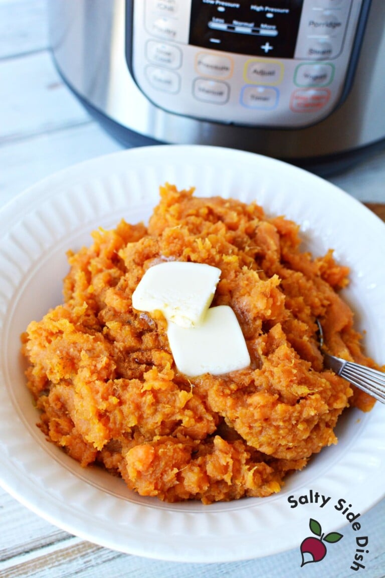 Pressure Cook Sweet Potatoes with Ninja Foodi or Instant Pot Salty