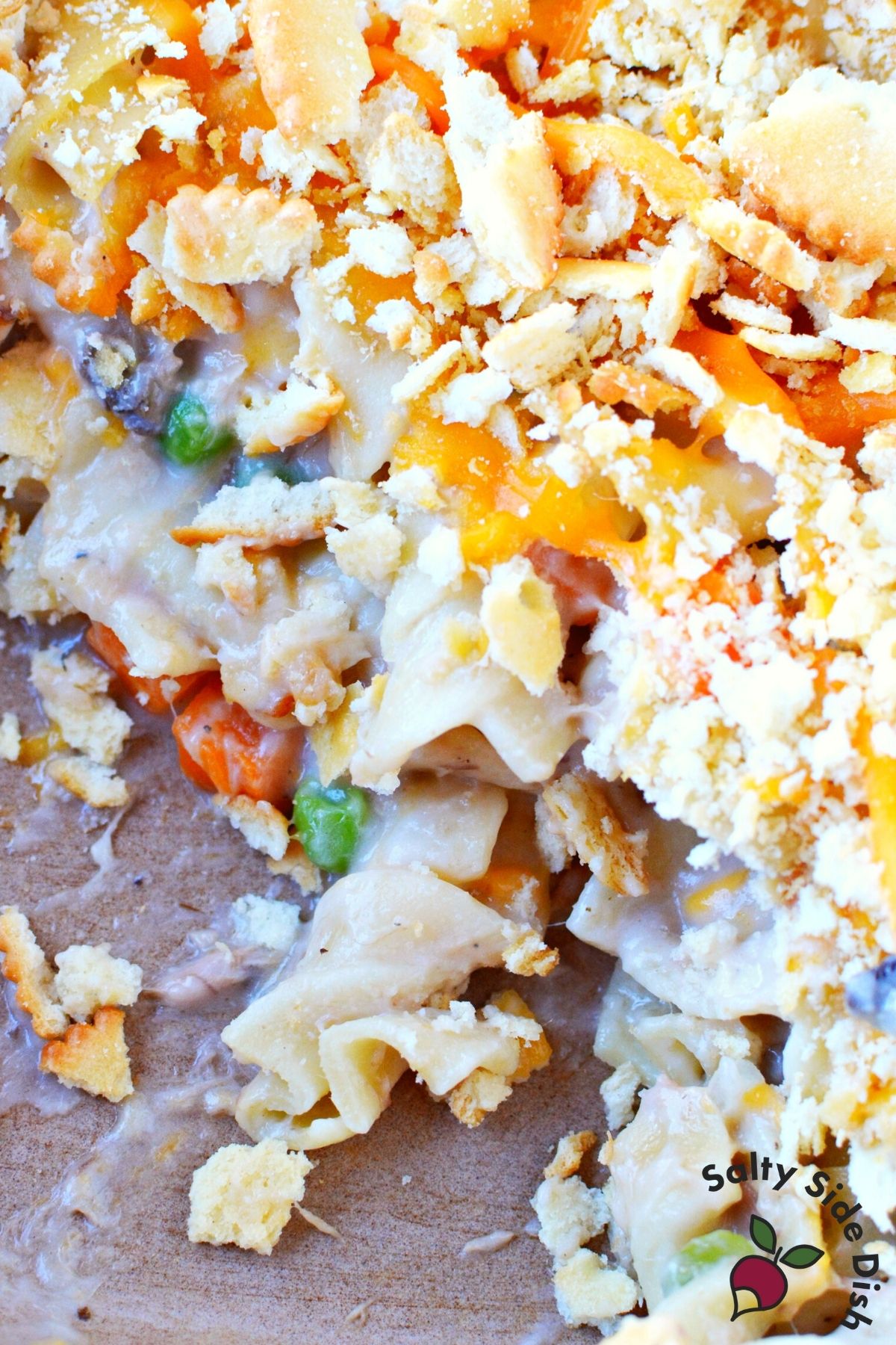 Tuna Ritz Tuna Casserole with Ritz Cracker Topping | Salty Side Dish