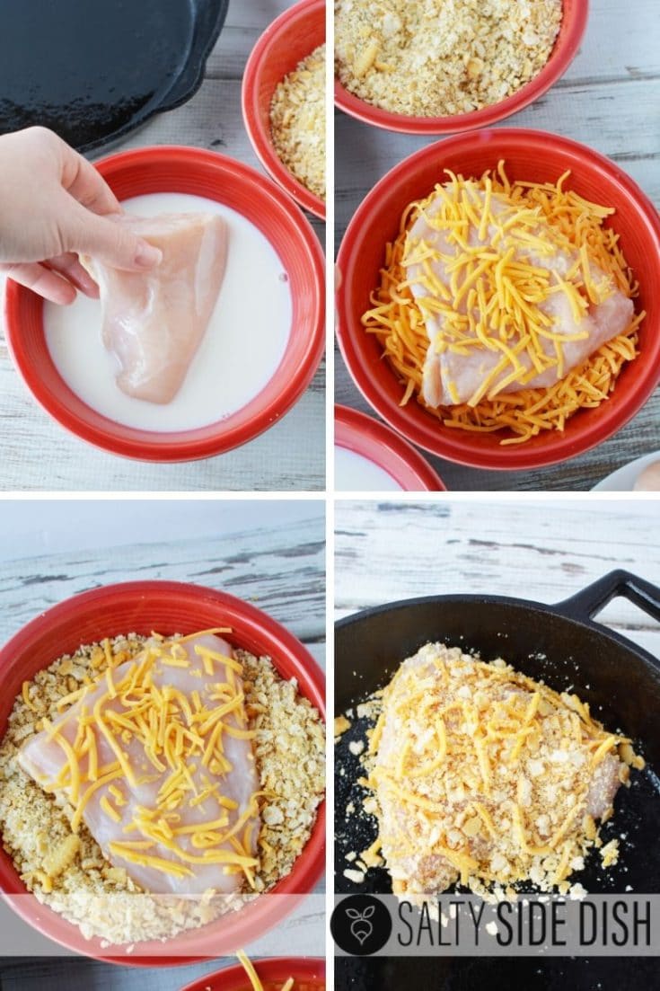 Ritz Cracker Chicken Recipe with Cream Sauce with Cheddar Cheese and