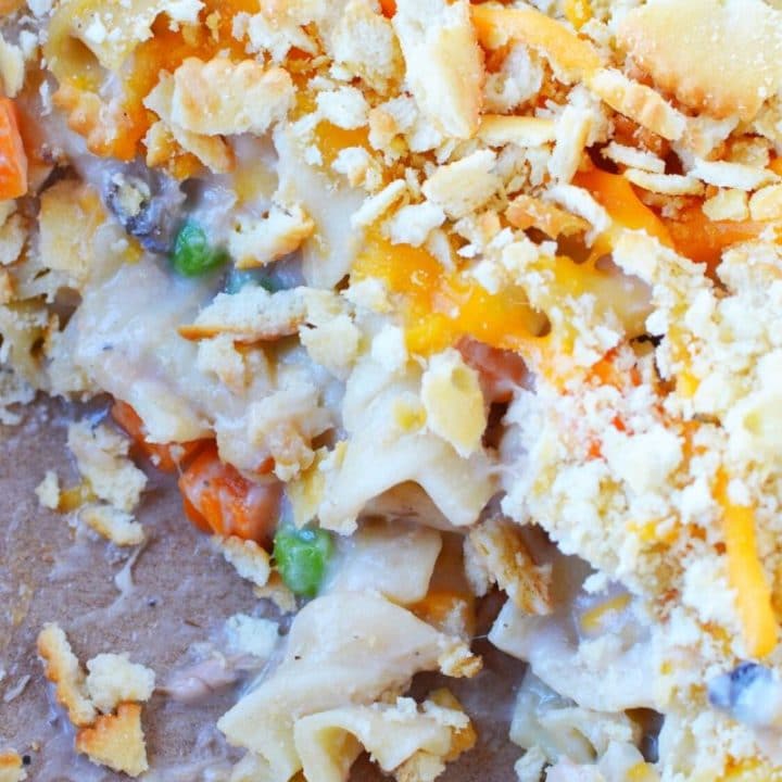 Tuna Casserole Recipe with Ritz Cracker Topping