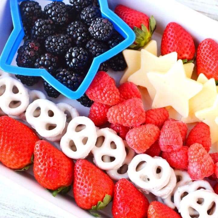 American Flag Patriotic Appetizer Fruit Tray