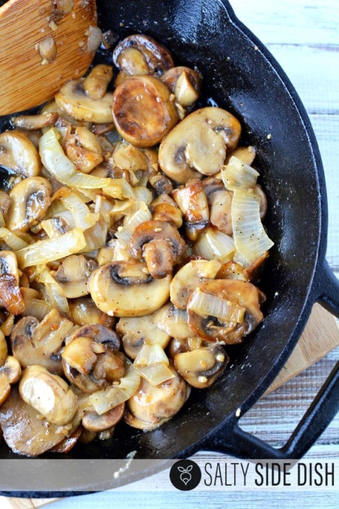 Sauteed Mushrooms and Onions Steak Topping! Salty Side Dish