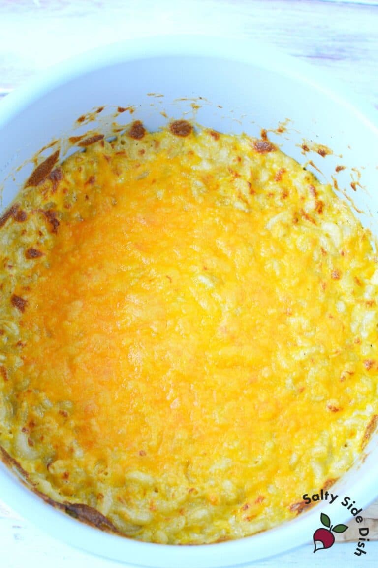 Ninja Foodi Macaroni and Cheese with Air Fryer Top Salty Side Dish