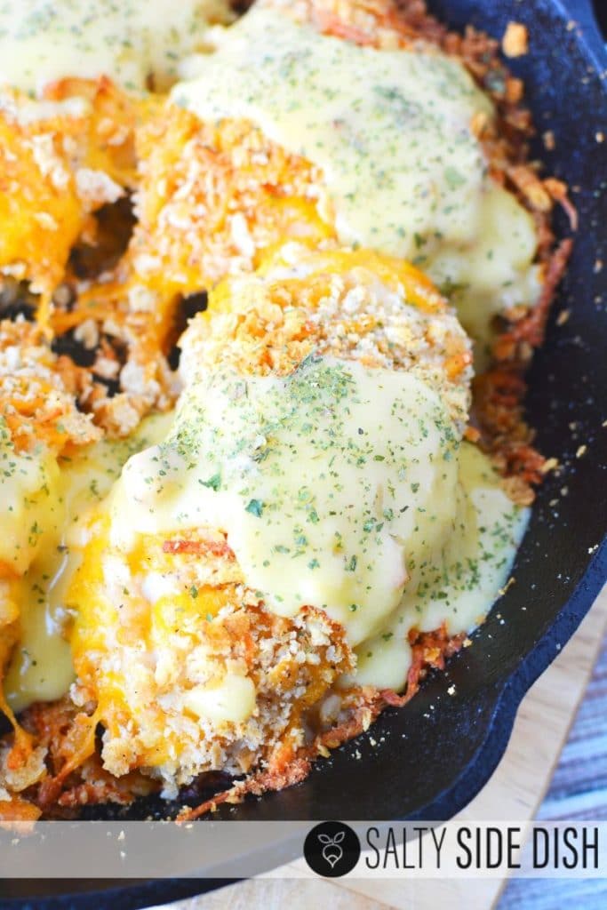 Ritz Cracker Chicken Recipe with Cream Sauce with Cheddar Cheese and