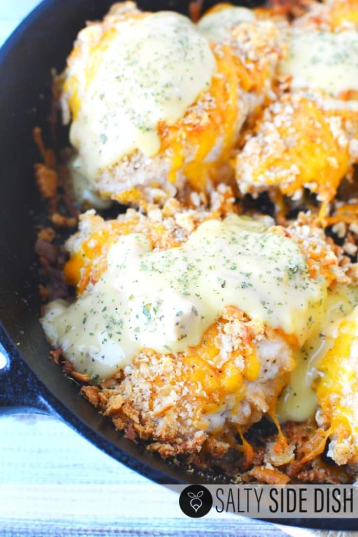 Ritz Cracker Chicken Recipe With Cream Sauce With Cheddar Cheese And Cream Sauce