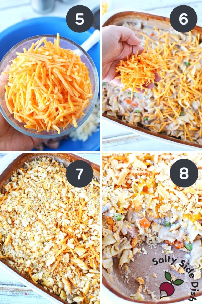 Tuna Casserole with Ritz Cracker Topping Salty Side Dish