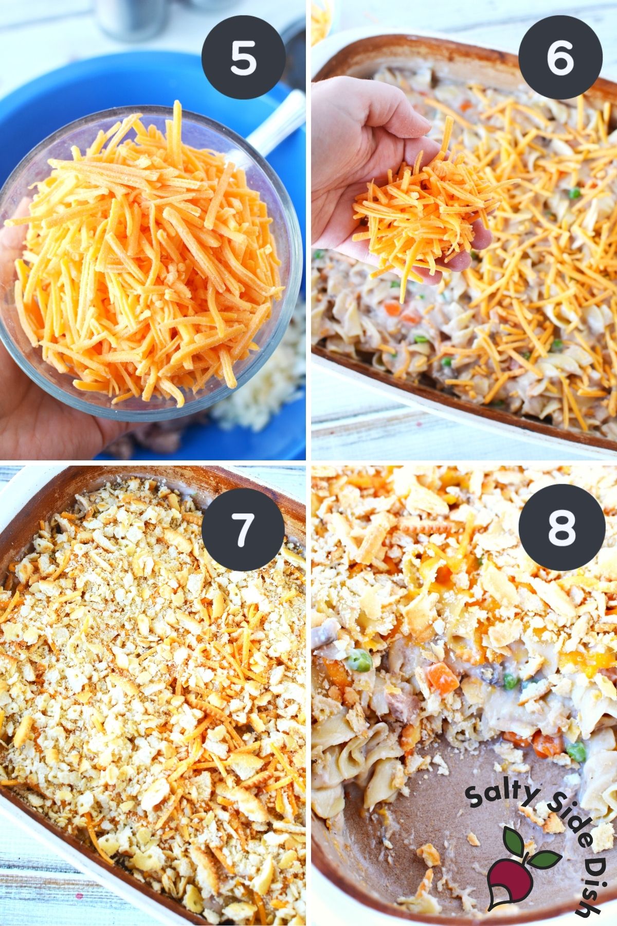 Tuna Casserole with Ritz Cracker Topping Salty Side Dish