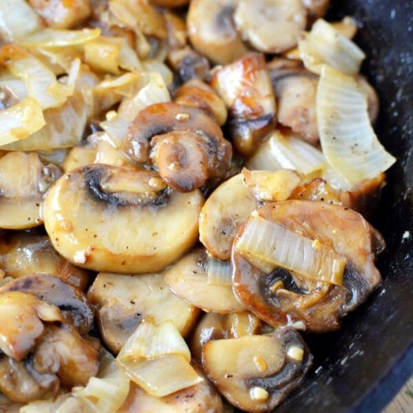 Sauteed Mushrooms and Onions Steak Topping! Salty Side Dish