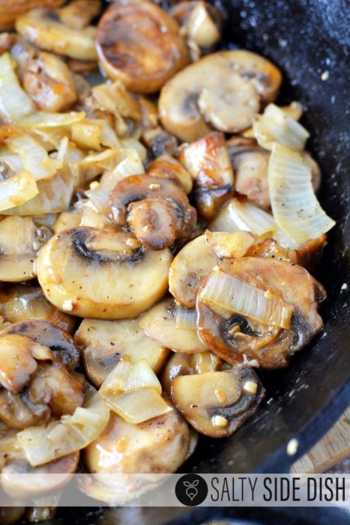 Sauteed Mushrooms and Onions Steak Topping! Salty Side Dish