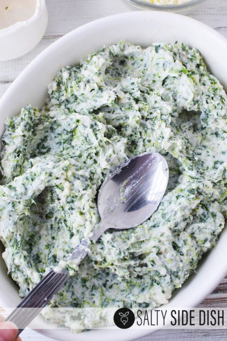 Homemade Spinach Mashed Potatoes with Delicious Cheese Topping