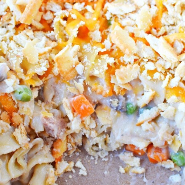Tuna Casserole with Ritz Cracker Topping Salty Side Dish