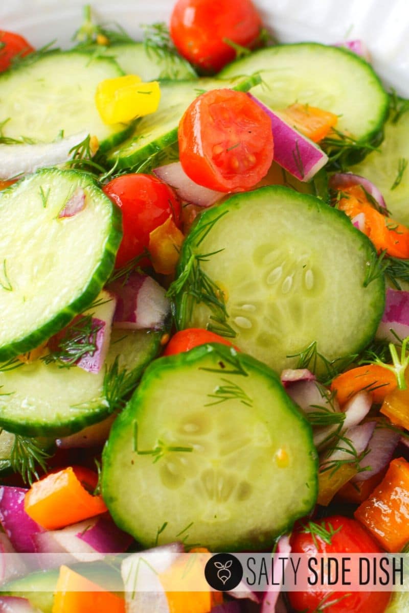 Cucumber Vinegar Salad Refreshingly and Light Salty Side Dish