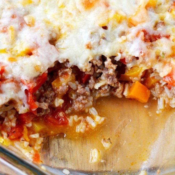 Stuffed Pepper Casserole Recipe loaded with Sausage