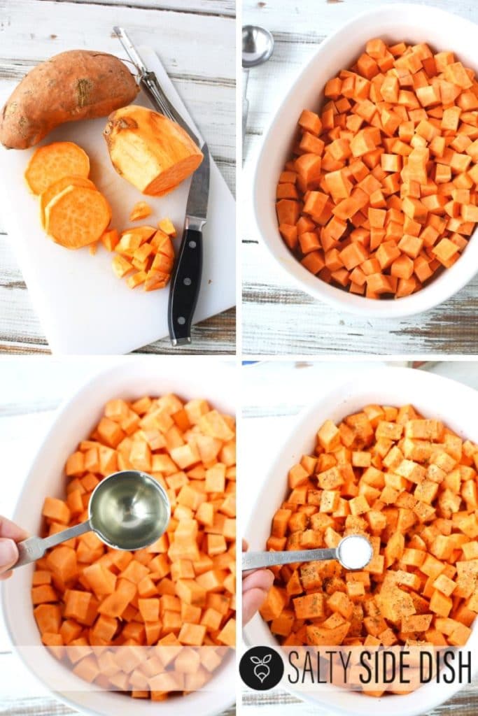 Baking Diced Sweet Potatoes in Oven for a Quicker Side Dish