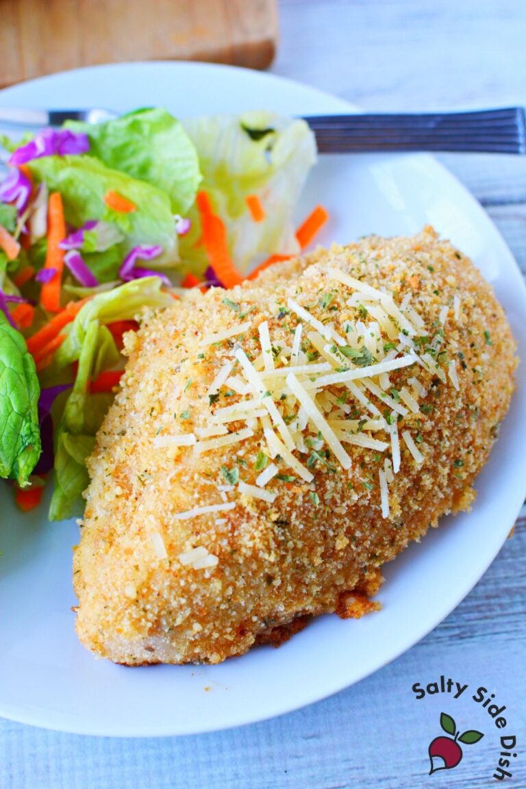 Panko Breaded Chicken with Parmesan Cheese Salty Side Dish