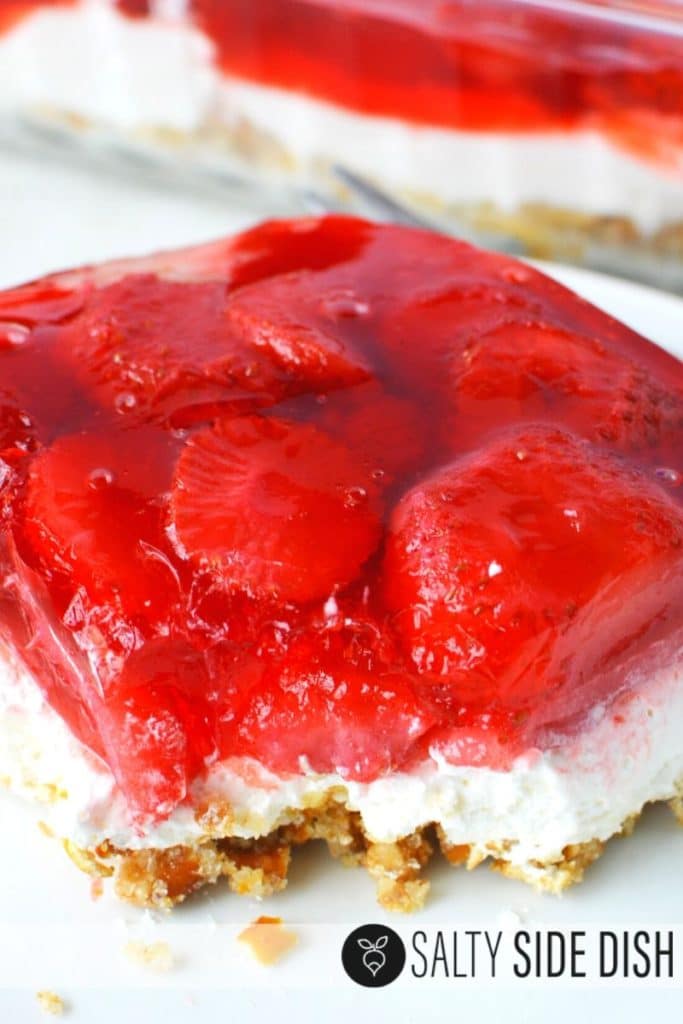 Strawberry Pretzel Salad Old Fashioned Holiday Dessert Recipe!