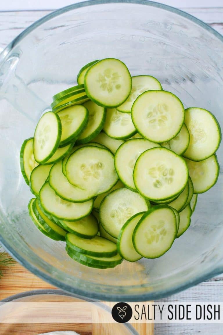 Cucumber Salad with Sour Cream Dressing (Keto!) Salty Side Dish