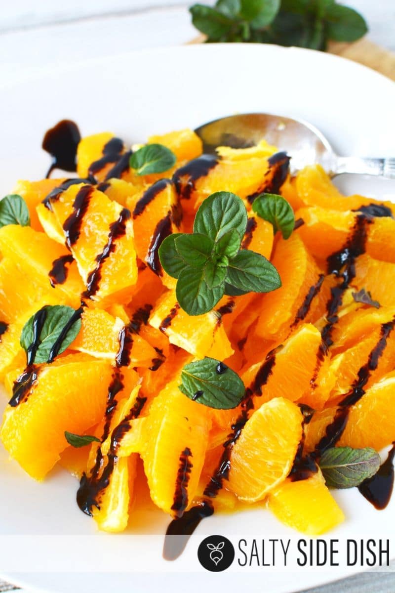 Citrus Salad Recipe with Balsamic Glaze and Fresh Mint Salty Side Dish