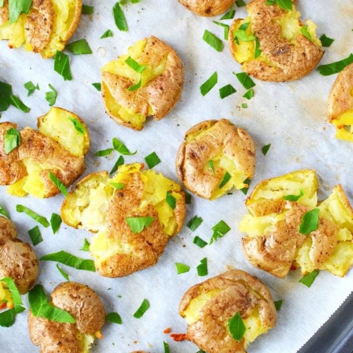 Mini Smashed Potatoes with Crispy Skins and Creamy Centers