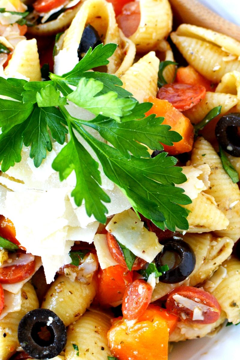 Italian Pasta Salad with Pepperoni & Shells | Easy Side Dish Recipes