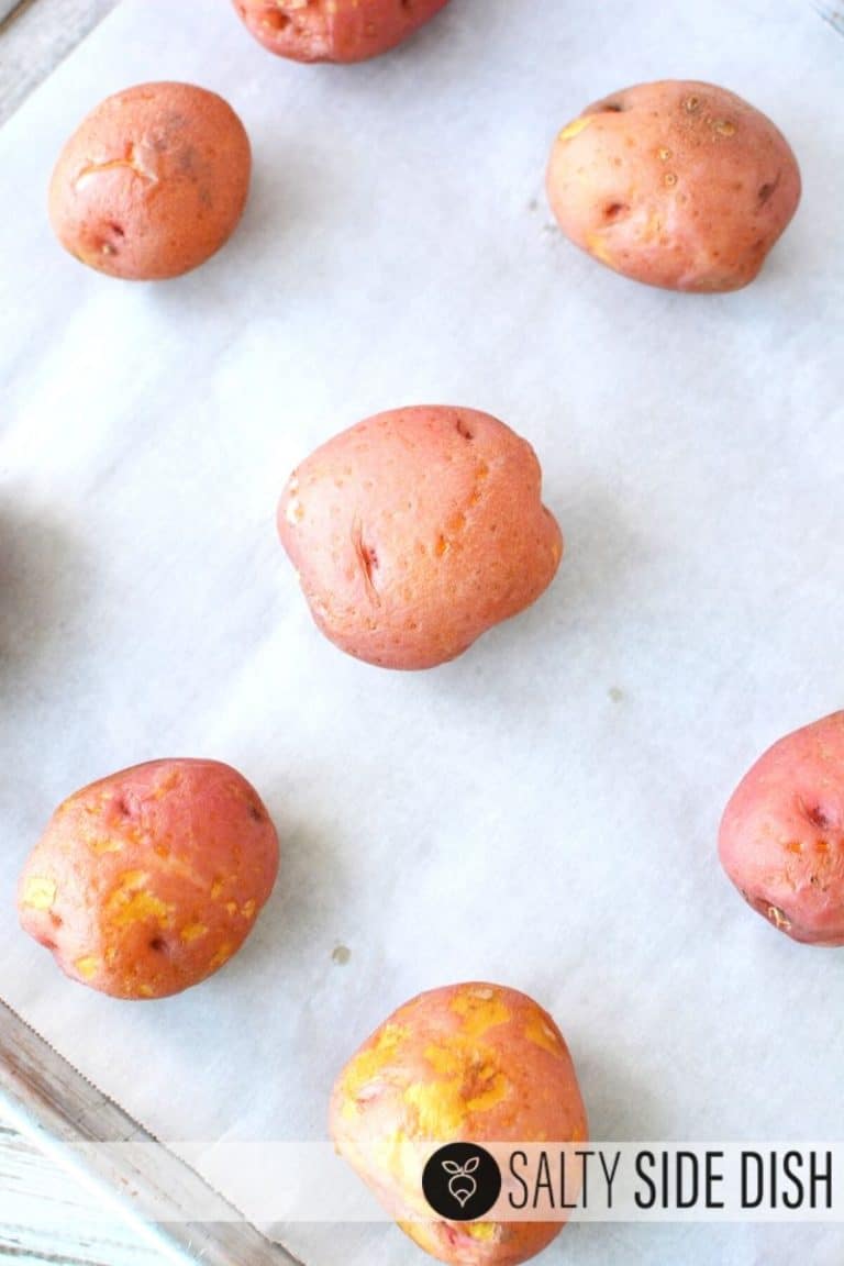 Smashed Red Potatoes in Oven with Parmesan Cheese