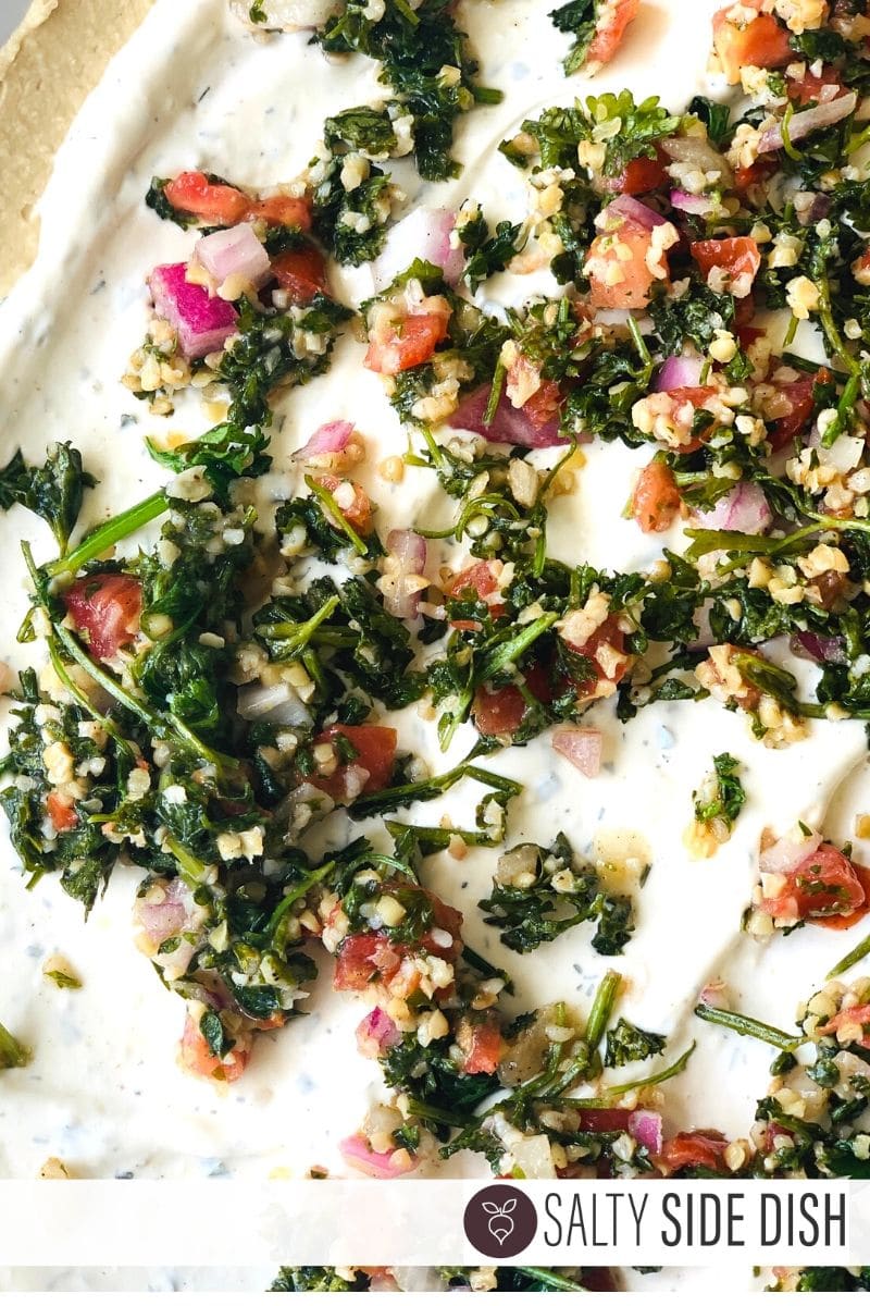 Layered Greek Dip with Hummus and Feta