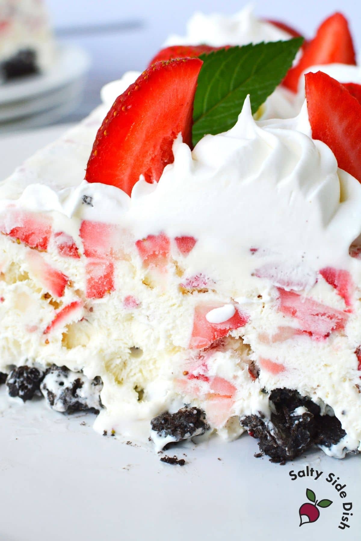 ice box cake on a plate