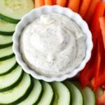 ranch dip recipe with loads of vegetables.