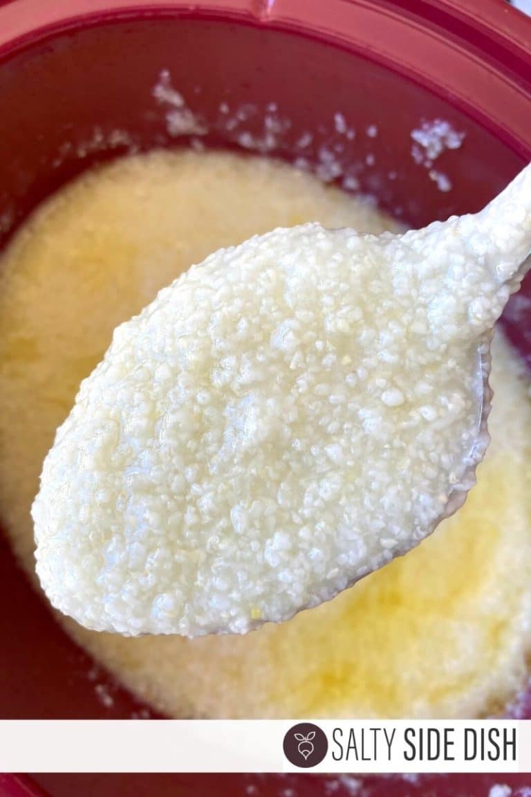 Crock Pot Grits {Slow Cooker Southern Grits} Salty Side Dish