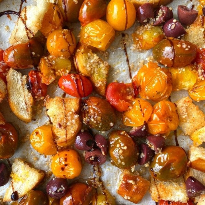 Roasted Cherry Tomatoes in Homemade Garlic Blend