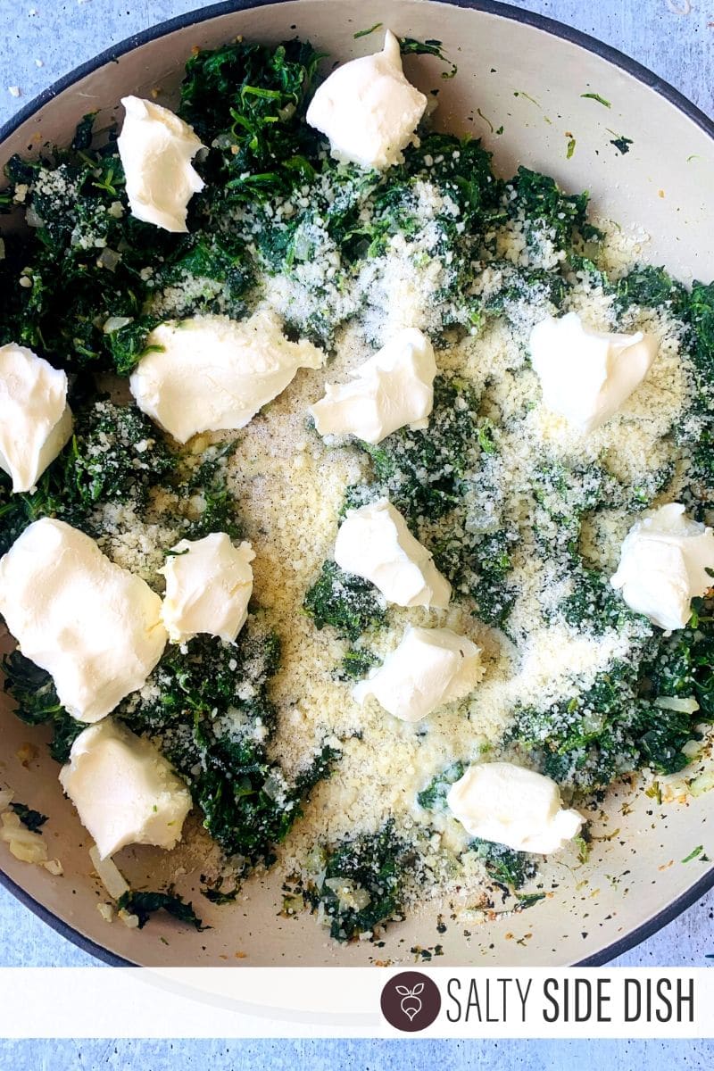 Creamed Spinach with Cream Cheese Low Carb Salty Side Dish
