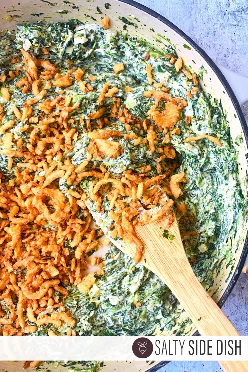 Creamed Spinach with Cream Cheese Low Carb Salty Side Dish