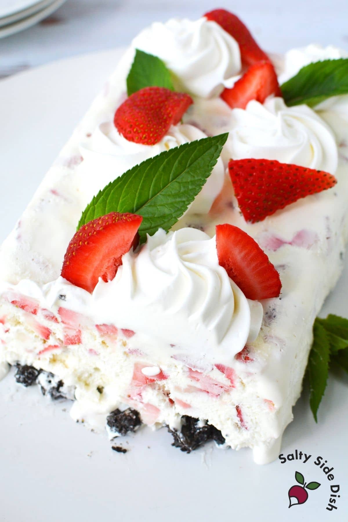 ice box cake on a plate