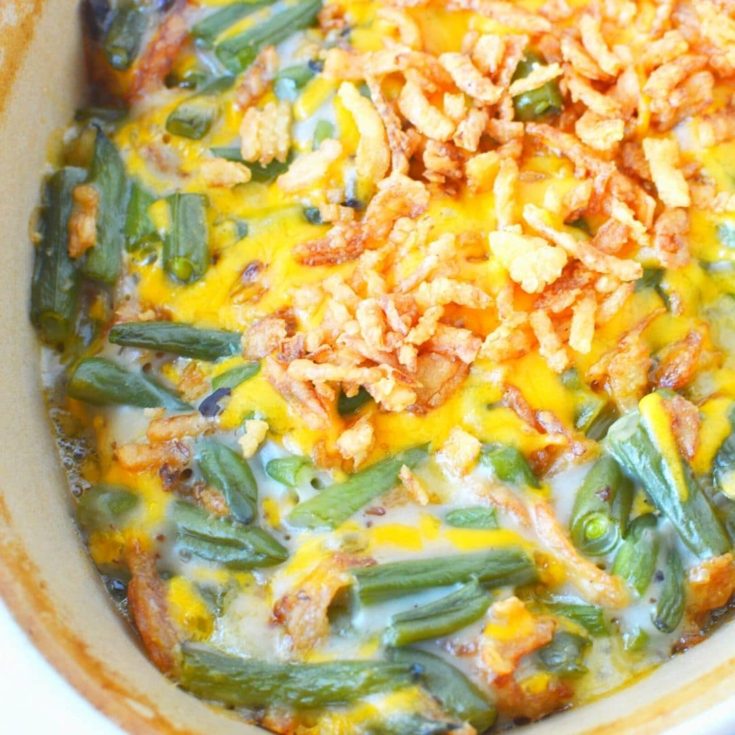 Fresh Green Bean Casserole with Fresh Green Beans