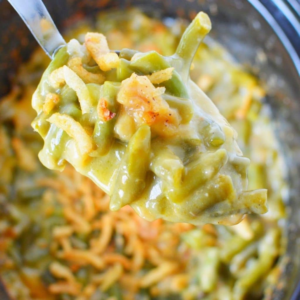 Green Bean Casserole in a Slow Cooker Salty Side Dish