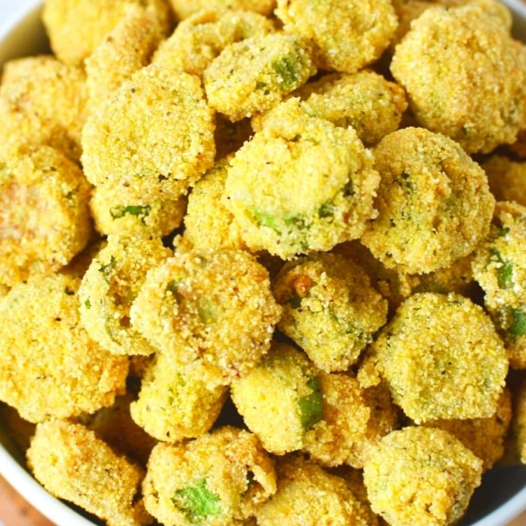 Fried Okra with Seasoned Cornmeal Easy Side Dishes