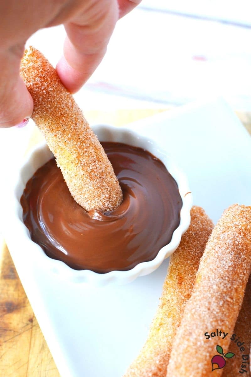 Eggless Churros with Chocolate Dipping Sauce Easy Side Dish Recipes