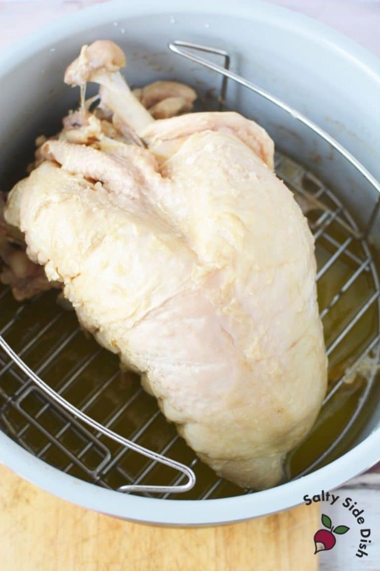 Ninja Foodi Turkey Breast with Air Fried Crispy Skin Salty Side Dish