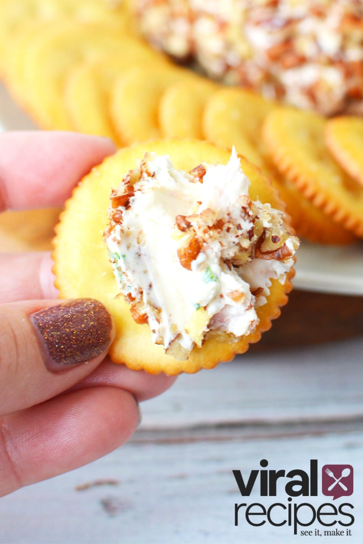 cream cheese and crackers.