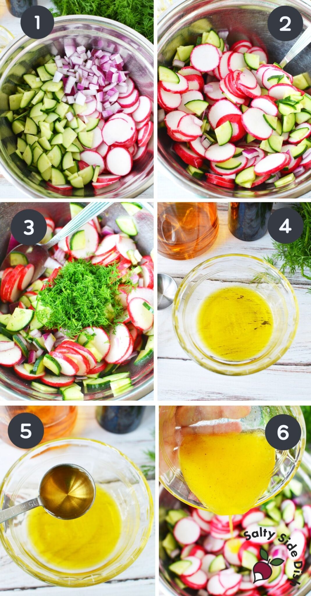 Cucumber Radish Dill Salad is Light & Low Carb! Salty Side Dish