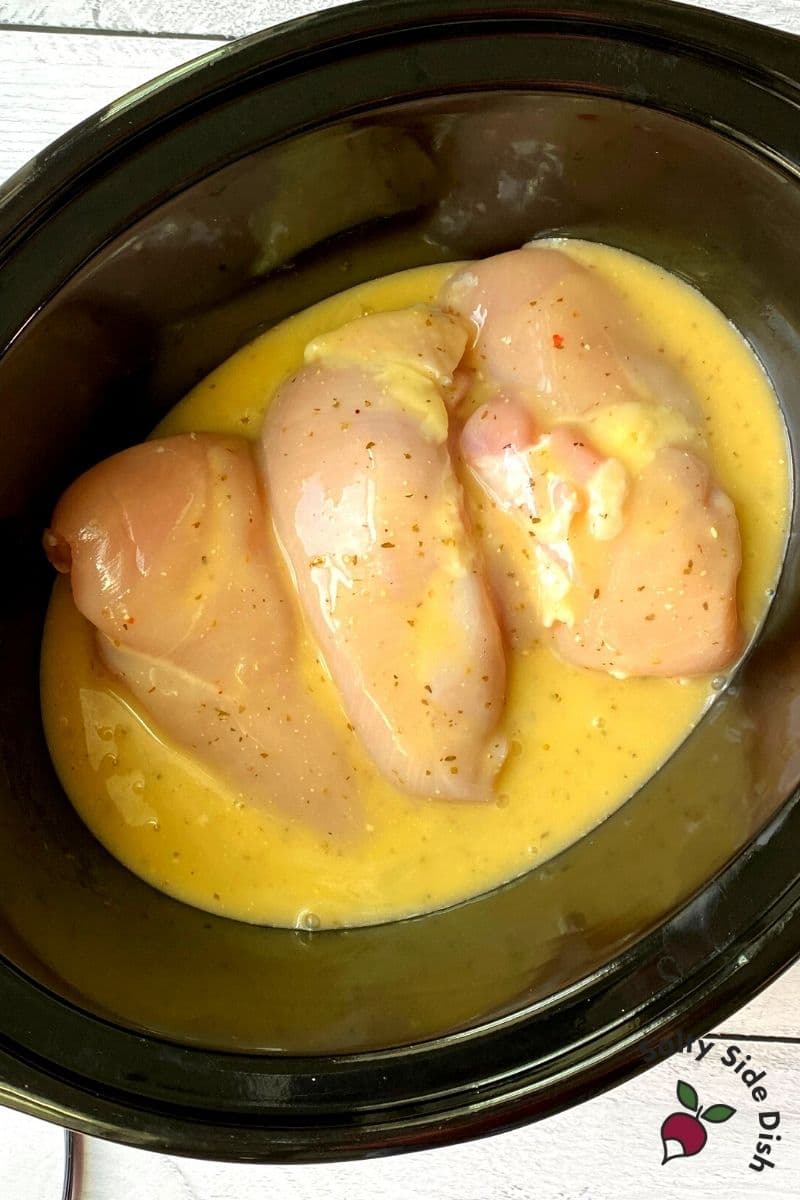 slow cooker olive garden chicken pasta in a slow cooker