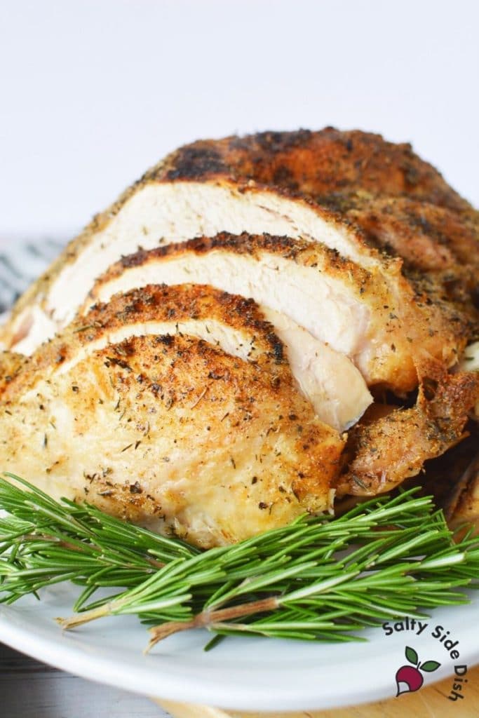 Ninja Foodi Turkey Breast with Air Fried Crispy Skin Salty Side Dish