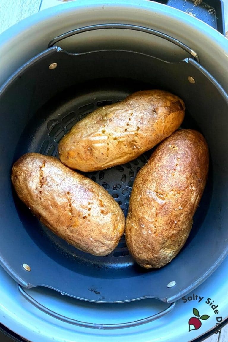 Ninja Foodi Baked Potatoes In Air Fryer Salty Side Dish