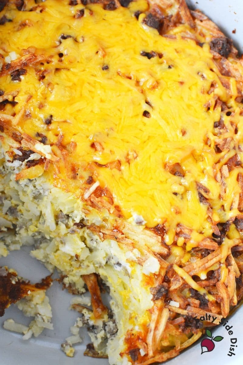 Air Crisp Ninja Foodi Breakfast Casserole Recipe add additional cheese into the ninja foodi pressure cooker all in one