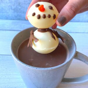how to make melting snowman white chocolate balls