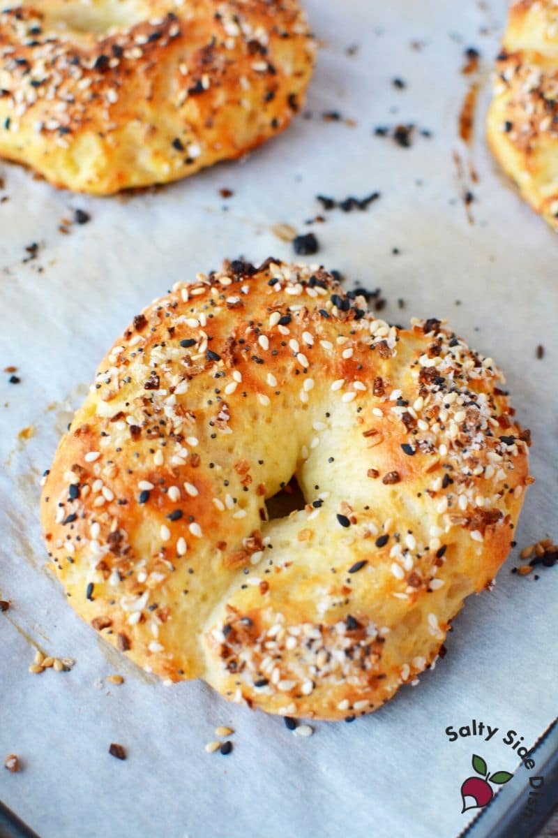 TikTok 2 Ingredient Greek Yogurt Bagel Recipe Salty Side Dish